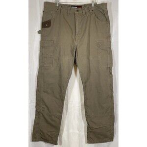 Wrangler RIGGS Workwear Ripstop Relaxed Cargo Pant Men's 44x34 Beige Work NWOT